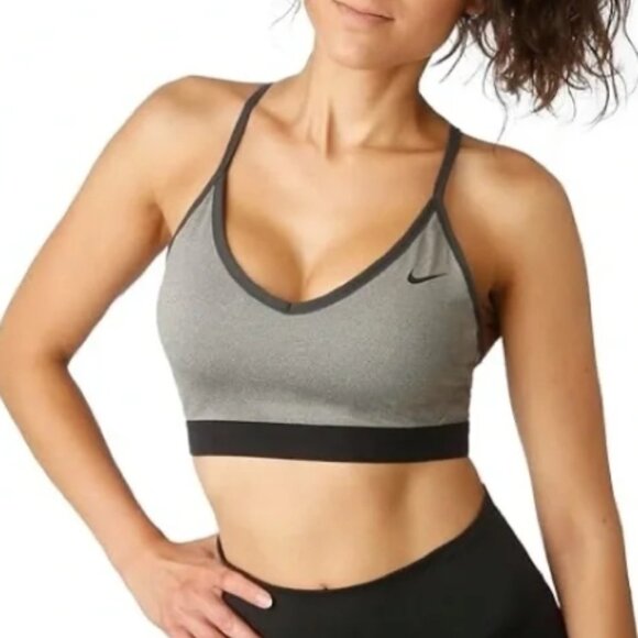 Nike Other - Nike Swoosh Icon Clash Carbon Heather Padded Sports Bra Size Medium.